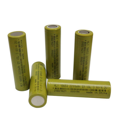 3.6 ভোল্ট 18650 2200mah সুপার রিচার্জেবল লি আয়ন ব্যাটারি উচ্চ ক্ষমতা