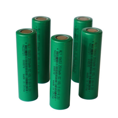 উচ্চ ডিসচার্জ 18650 2500mah লি আয়ন রিচার্জেবল ব্যাটারি হোম অ্যাপ্লায়েন্সেসের জন্য