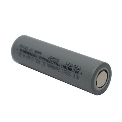 2600mAh 3.6V 18650 লিথিয়াম আয়ন ব্যাটারি সেল রিচার্জেবল লং সাইকেল লাইফ