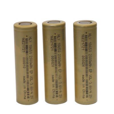 রিচার্জেবল 2000mah লিথিয়াম আয়ন সেল, 3.6V 18650 লিথিয়াম ব্যাটারি