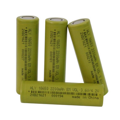 FCC 18650 রিচার্জেবল 2200mAh লিথিয়াম আয়ন ব্যাটারি উচ্চ ডিসচার্জ রেট
