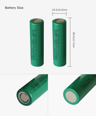 3.6V 2500mah সোলার চার্জিং 18650 সেল উচ্চ ক্ষমতা AAA রিচার্জেবল ব্যাটারি