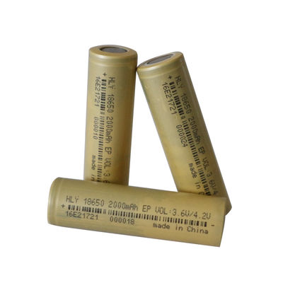 উজ্জ্বল টর্চলাইটের জন্য মোবাইল পাওয়ার 2000mah 18650 ব্যাটারি রিচার্জেবল UN38.3
