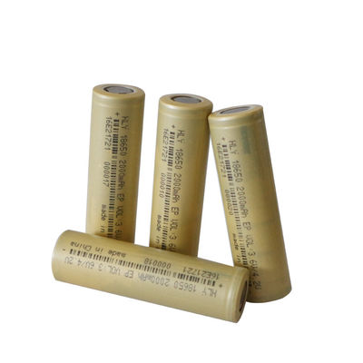 উজ্জ্বল টর্চলাইটের জন্য মোবাইল পাওয়ার 2000mah 18650 ব্যাটারি রিচার্জেবল UN38.3