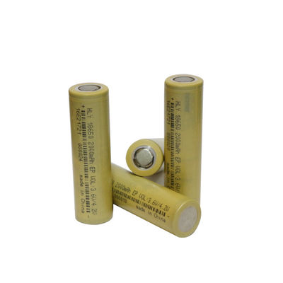 শক্তি সঞ্চয়স্থান Li Ion 2000mah 18650 ব্যাটারি রিচার্জেবল KC CE BIS