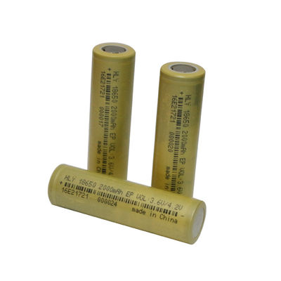 শক্তি সঞ্চয়স্থান Li Ion 2000mah 18650 ব্যাটারি রিচার্জেবল KC CE BIS