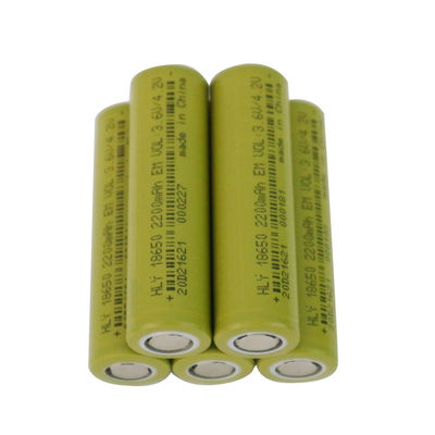 লাইটওয়েট রিচার্জেবল লিথিয়াম আয়ন 2200mah 18650 ব্যাটারি সেল UN38.3 HLY
