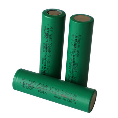 বৈদ্যুতিক যানবাহনের জন্য 3.6v 2500mah রিচার্জেবল লি আয়ন ব্যাটারি সেল 18650