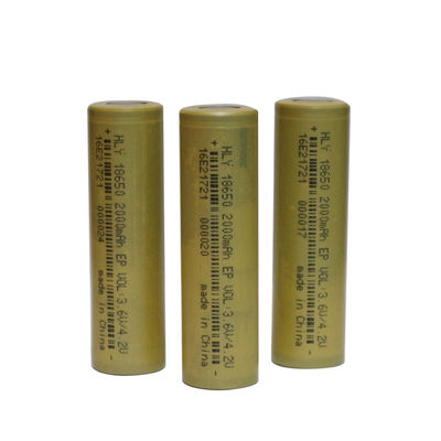 বৈদ্যুতিক সরঞ্জামগুলির জন্য 2000mAh 3.6V 18650 লিথিয়াম আয়ন ব্যাটারি 500 বার