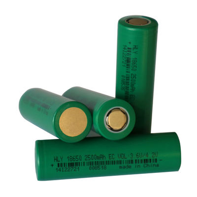 উচ্চ ডিসচার্জ 18650 2500mah লি আয়ন রিচার্জেবল ব্যাটারি হোম অ্যাপ্লায়েন্সেসের জন্য