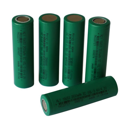 উচ্চ ডিসচার্জ 18650 2500mah লি আয়ন রিচার্জেবল ব্যাটারি হোম অ্যাপ্লায়েন্সেসের জন্য