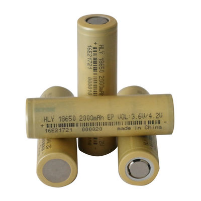 KC 3.6 ভোল্ট 2000mah লিথিয়াম ব্যাটারি 18650 ফ্ল্যাট টপ হাই ড্রেন ব্যাটারি 500 বার