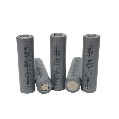 উচ্চ ক্ষমতার নলাকার লি আয়ন 2600mah 18650 ব্যাটারি রিচার্জেবল