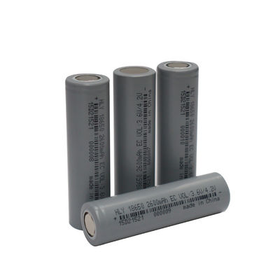 উচ্চ ক্ষমতার নলাকার লি আয়ন 2600mah 18650 ব্যাটারি রিচার্জেবল
