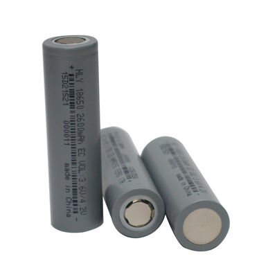 উচ্চ ক্ষমতার নলাকার লি আয়ন 2600mah 18650 ব্যাটারি রিচার্জেবল