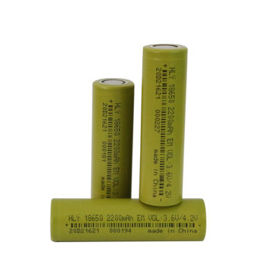 উচ্চ নিরাপত্তা 18650 2200mah ব্যাটারি 500 বার নলাকার লিথিয়াম ব্যাটারি 0.5C