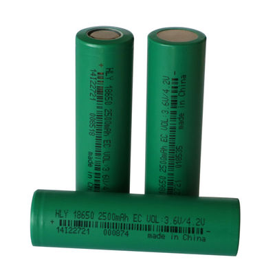 2500mAh 3.6V কাস্টমাইজড রিচার্জেবল সোলার ব্যাটারি 18650 পাওয়ার সেল