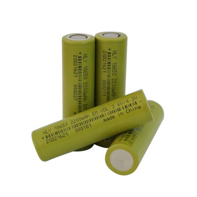 500 সাইকেল 18650 লিথিয়াম ব্যাটারি 2200mah 3.7 V রিচার্জেবল সেল হাই রেট
