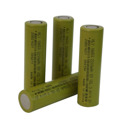 500 সাইকেল 18650 লিথিয়াম ব্যাটারি 2200mah 3.7 V রিচার্জেবল সেল হাই রেট